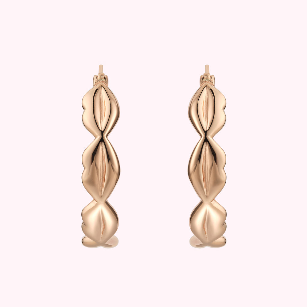 ROSE GOLD LUNA LIP HOOP EARRINGS