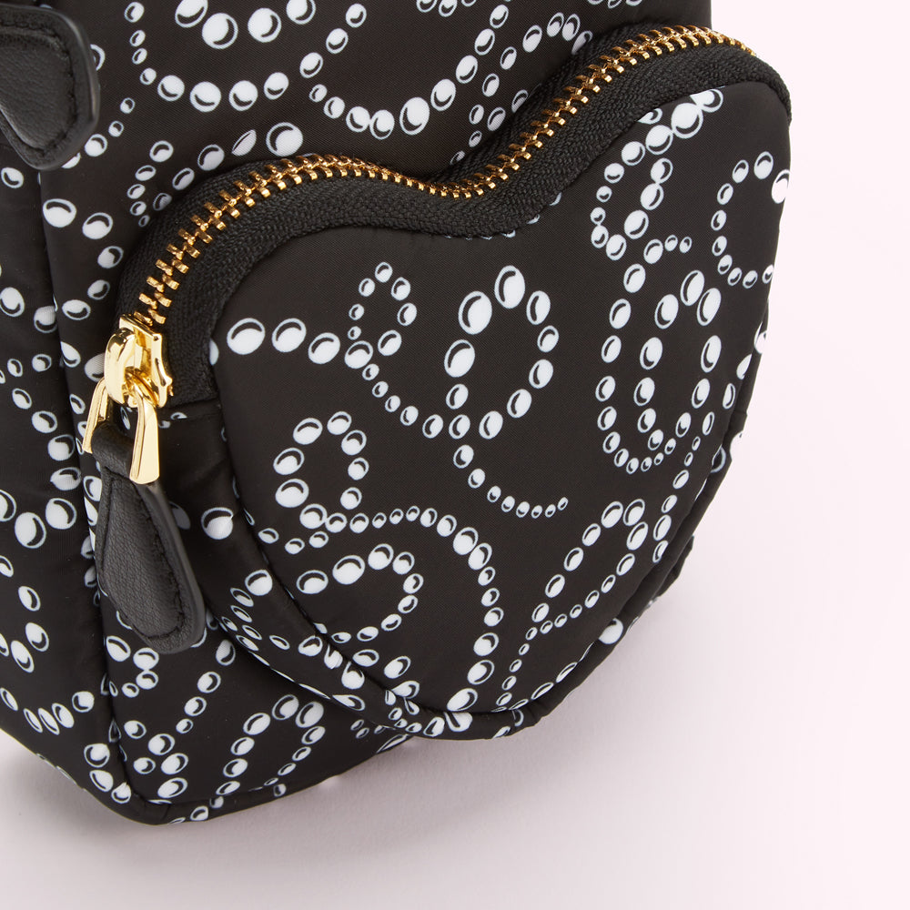 BLACK LULU PEARL DAVIS CROSSBODY BAG