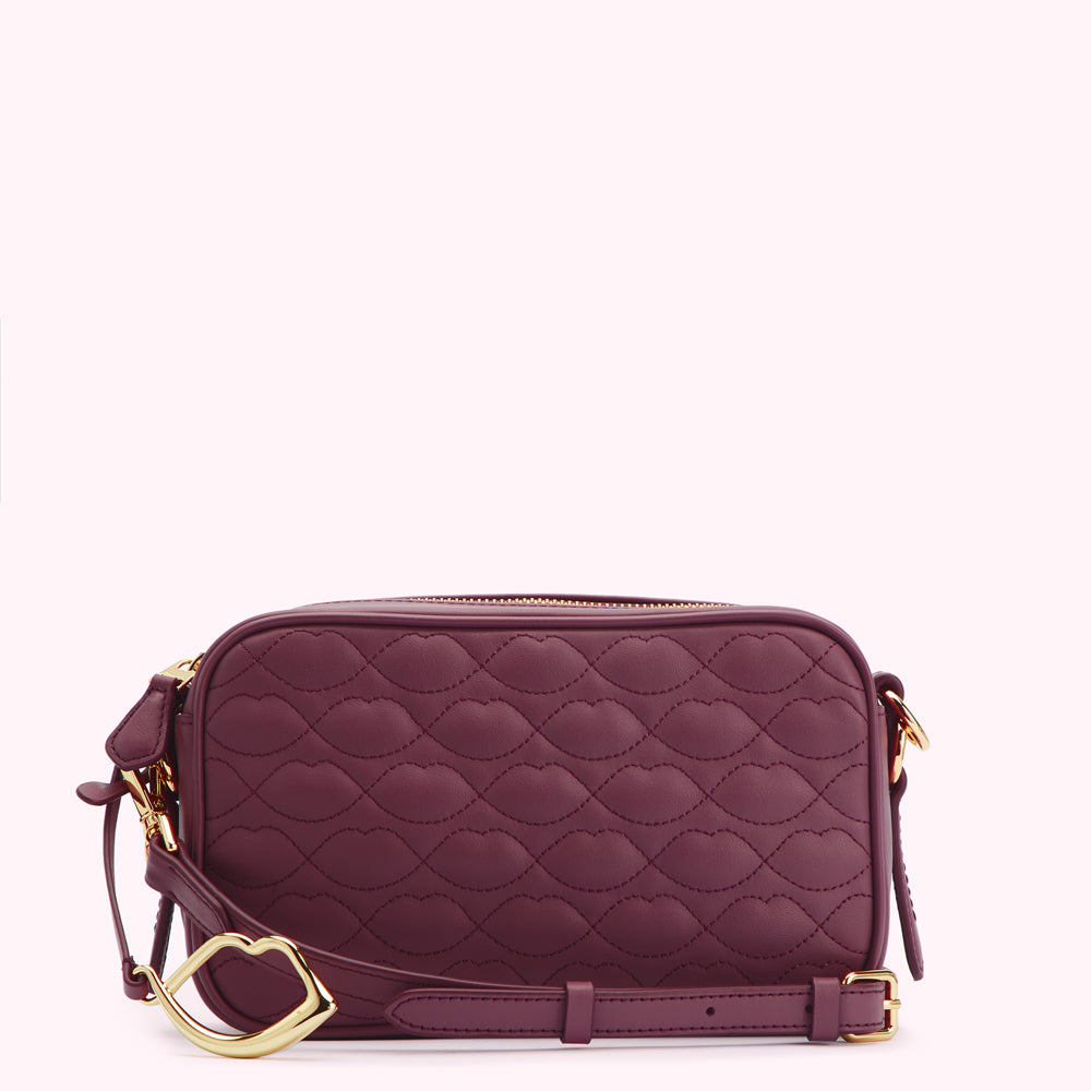 PEONY SMALL QUILTED LIP LEATHER ASHLEY CROSSBODY BAG