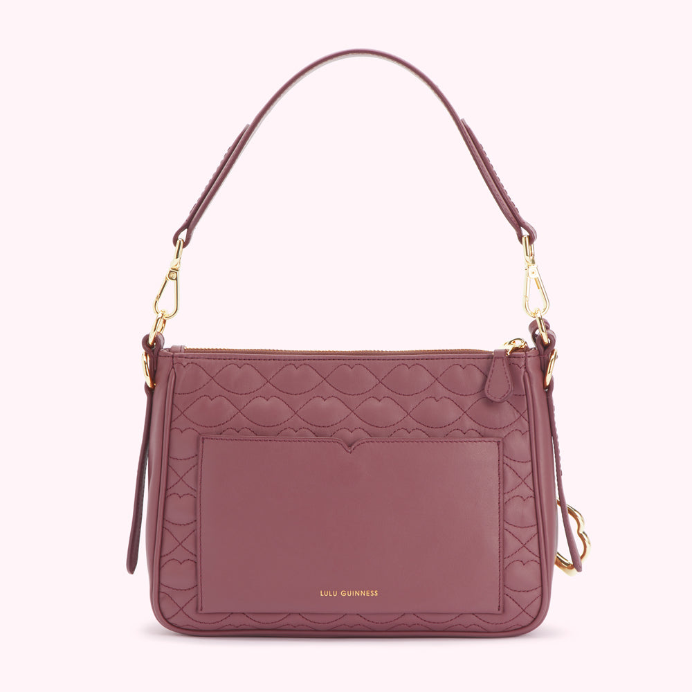 ASTER SMALL QUILTED LIP LEATHER CALLIE CROSSBODY BAG