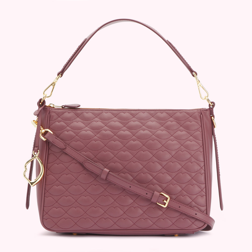 ASTER MEDIUM QUILTED LIP LEATHER CALLIE CROSSBODY BAG