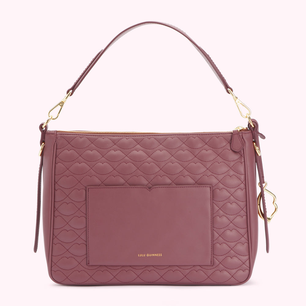 ASTER MEDIUM QUILTED LIP LEATHER CALLIE CROSSBODY BAG