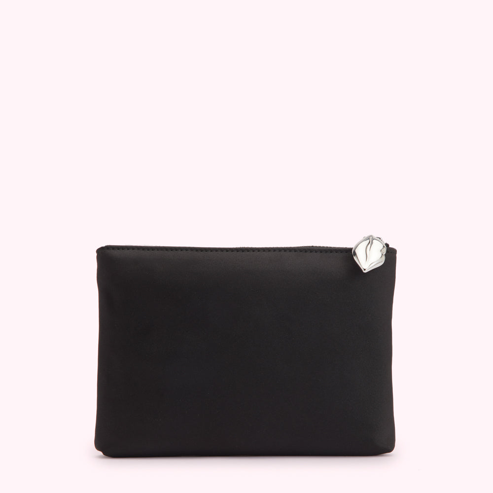 BLACK YOU CAN NEVER HAVE TOO MANY TOP ZIP POUCH