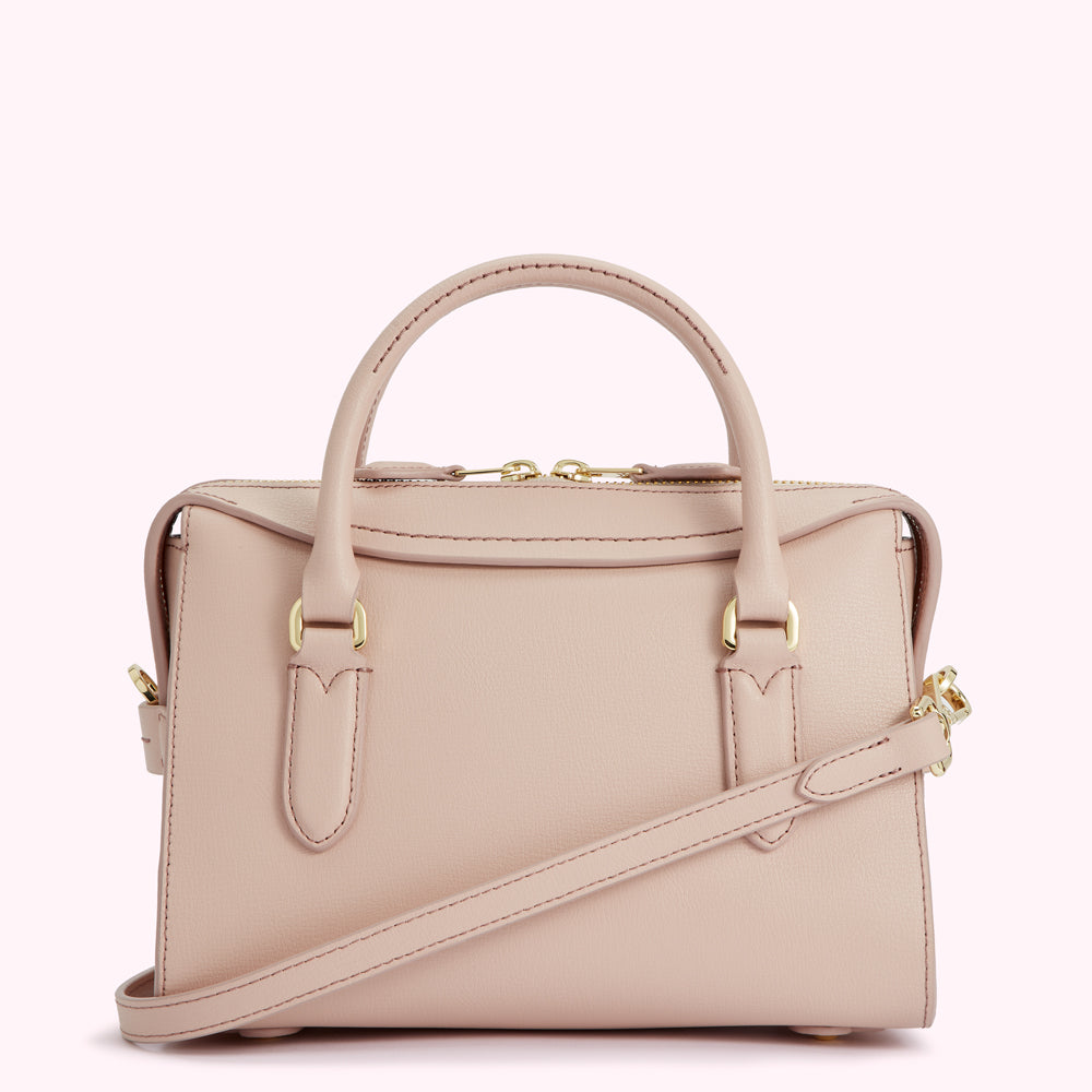 PEBBLE PINK LEATHER SMALL DYLAN HANDBAG