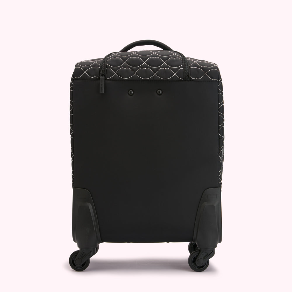 BLACK AND CHALK QUILTED FELICITY SUITCASE