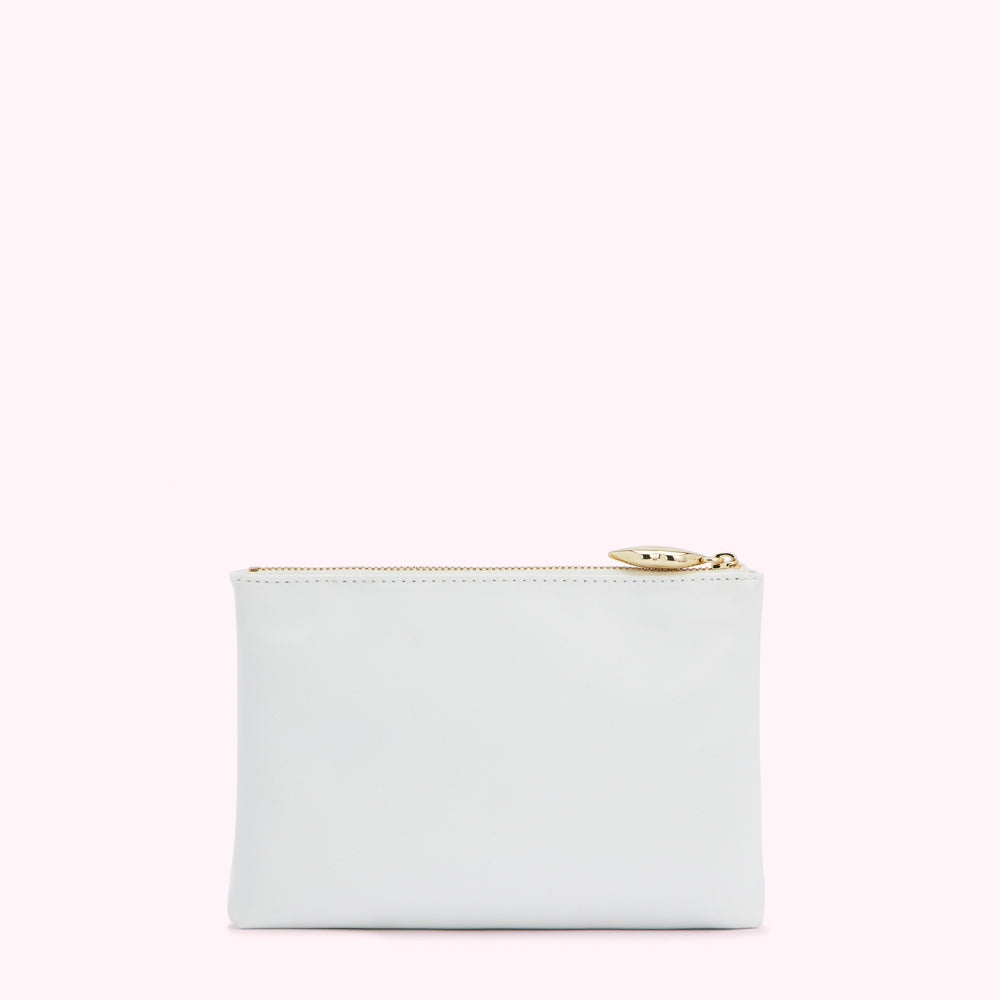 IVORY PEARLS OF WISDOM TOP ZIP POUCH