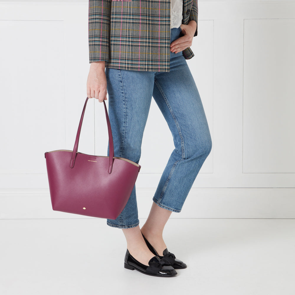 PEONY LEATHER SMALL IVY TOTE BAG