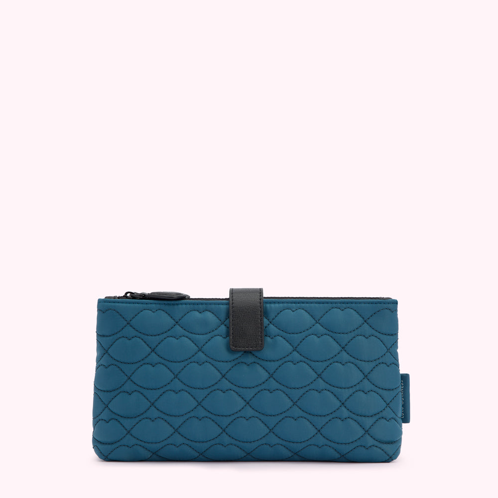 INK QUILTED LIPS DOUBLE MAKE UP BAG