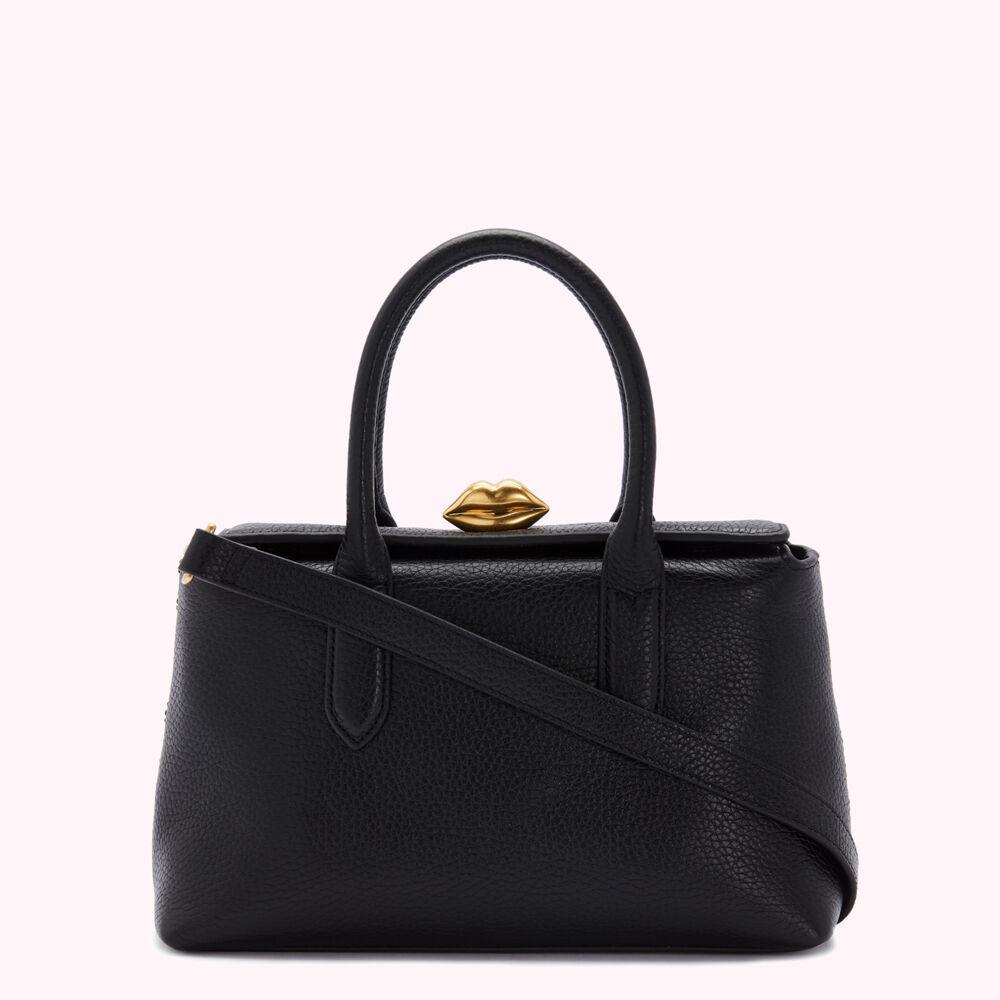 Black Grainy Leather Madeline Hnadbag | Lulu Guinness
