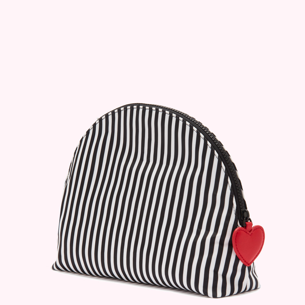 HEART AND STRIPES NYLON CRESCENT POUCH
