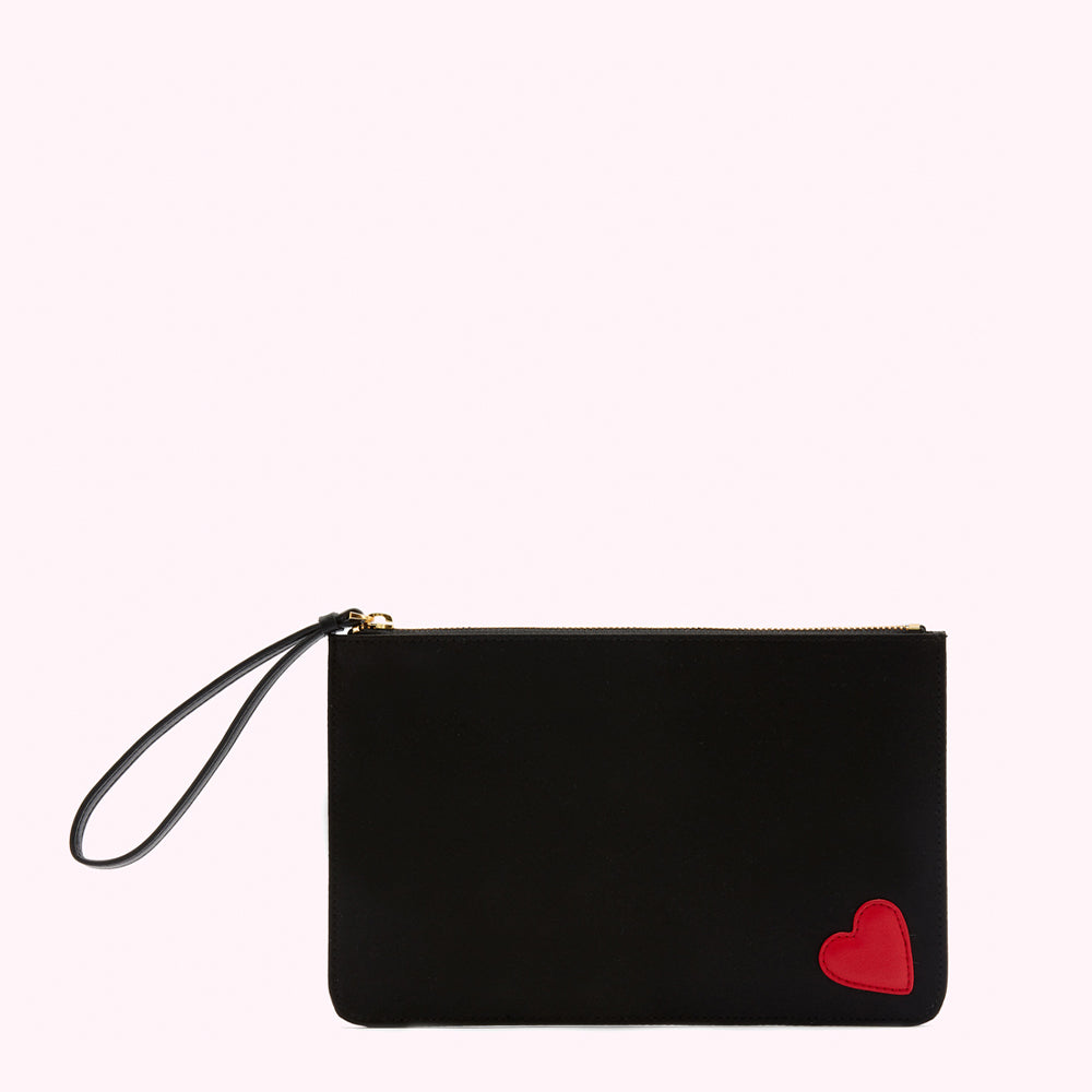 BLACK HEART GRACE POUCH