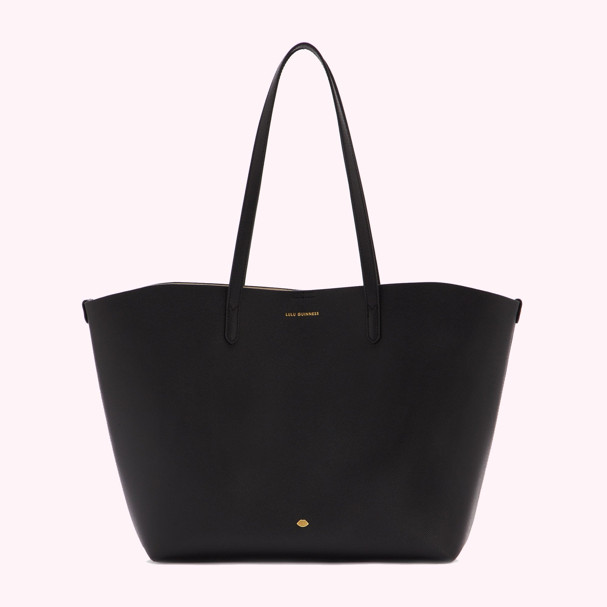 White Luxury Tote Bag Coated Canvas and Grey Leather Lulu