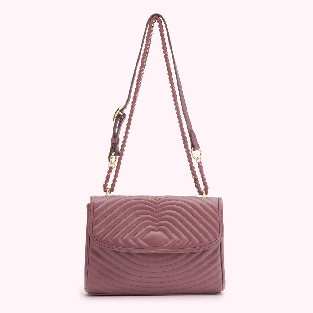 ASTER LIP RIPPLE QUILTED LEATHER BROOKE CROSSBODY BAG