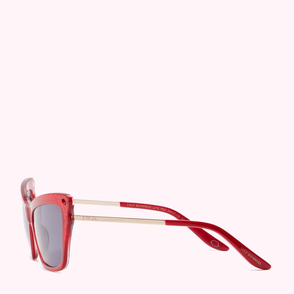 RED SKETCHED LIPS AND HEART SUNGLASSES