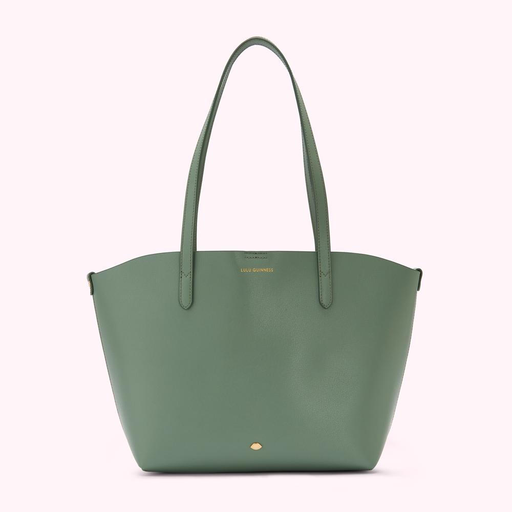 SAGE LEATHER SMALL IVY TOTE BAG