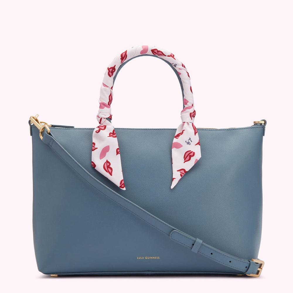 SEAL GRAINY LEATHER SCARF FRANCES TOTE BAG