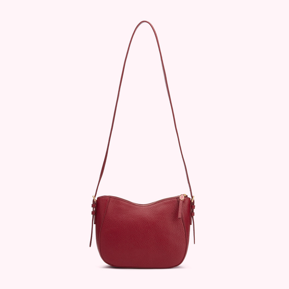 CHINA RED REVERSIBLE HANDLES JULES CROSSBODY BAG