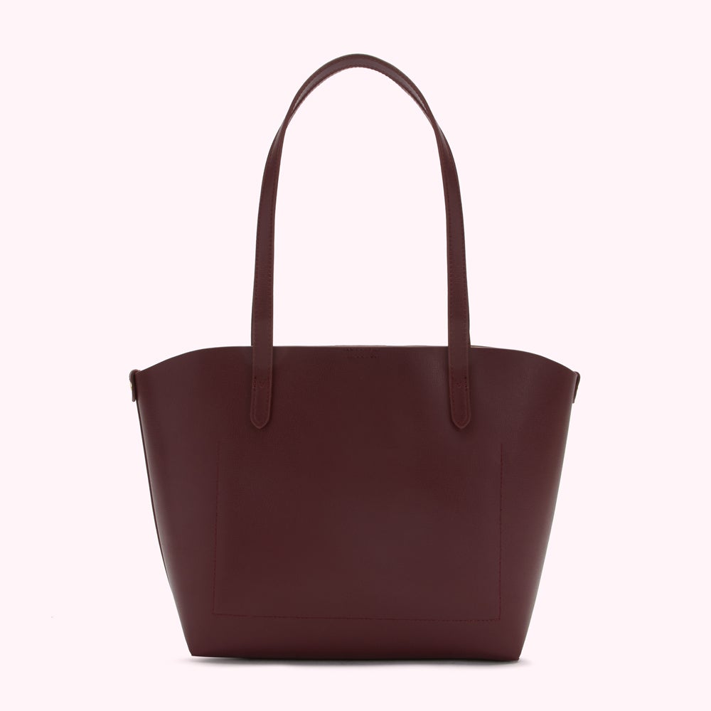 ROSEWOOD LEATHER SMALL IVY TOTE BAG