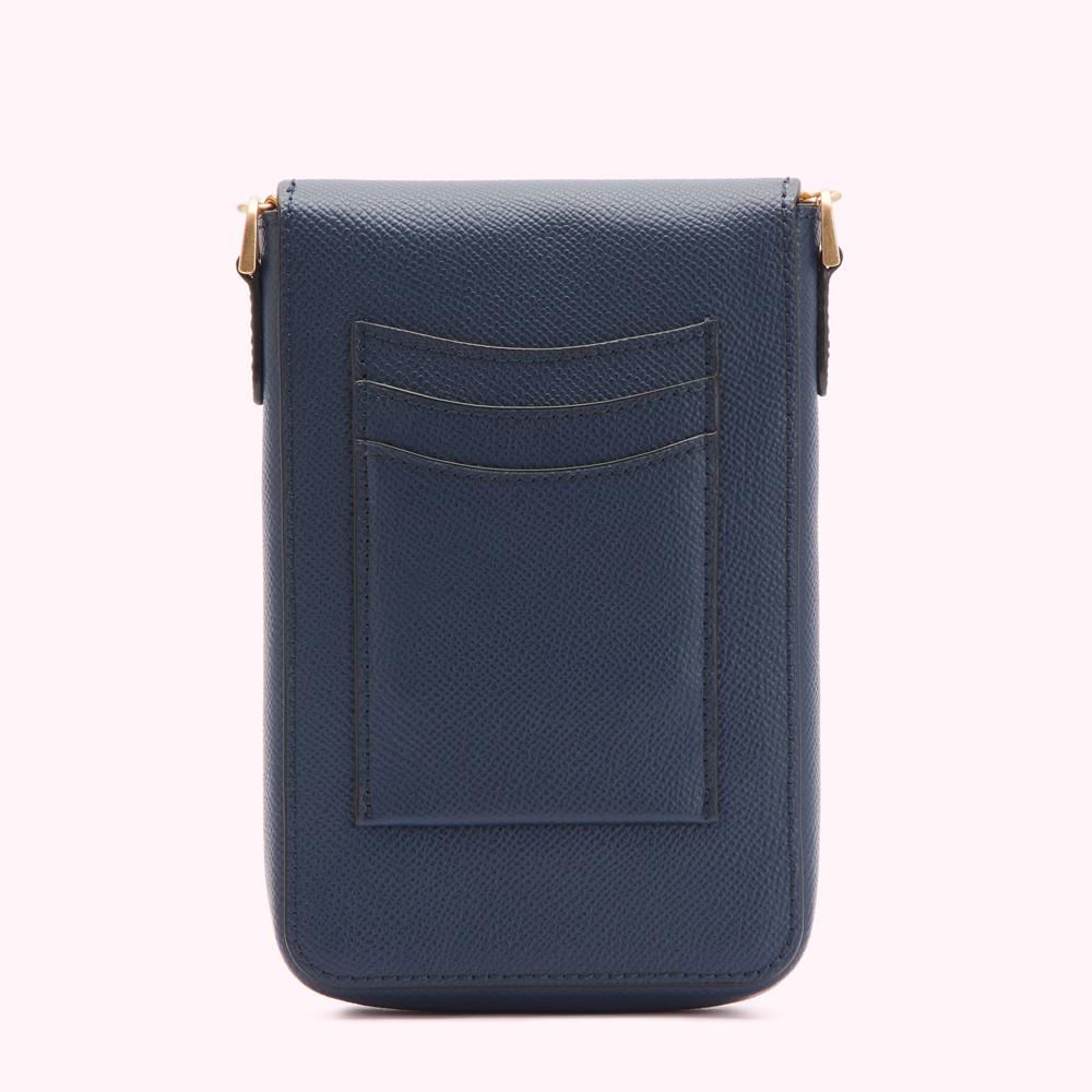 NAVY LEATHER RITA CROSSBODY MINI BAG