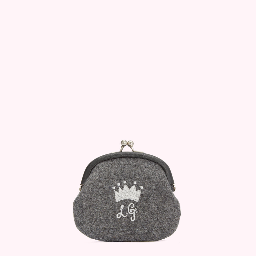 CHARCOAL QUEENS JUBILEE FRAME PURSE