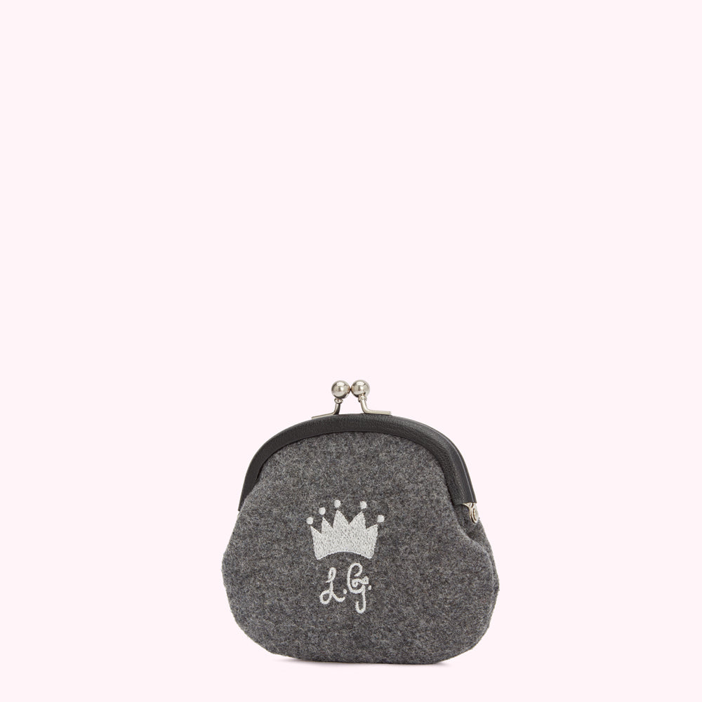 CHARCOAL QUEENS JUBILEE FRAME PURSE
