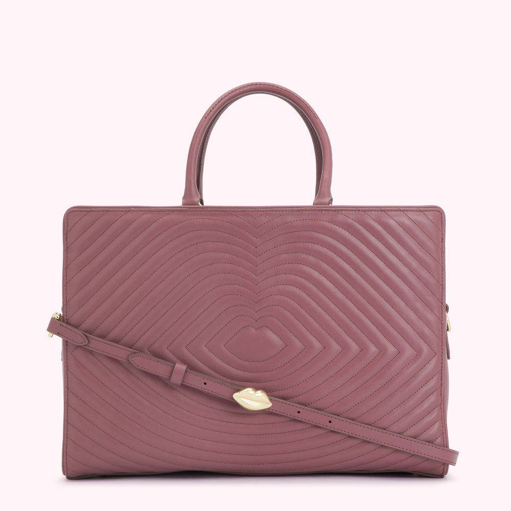 ASTER LIP RIPPLE QUILTED LEATHER BETHANY HANDBAG