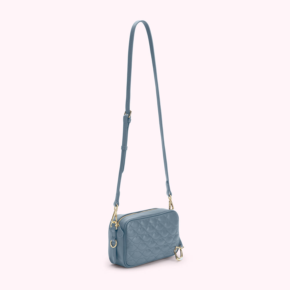 SEAL SMALL QUILTED LIP LEATHER ASHLEY CROSSBODY BAG