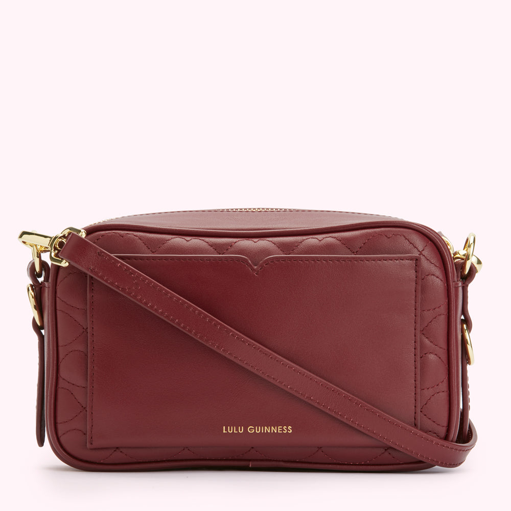 ROSEWOOD SMALL QUILTED LIP LEATHER ASHLEY CROSSBODY BAG