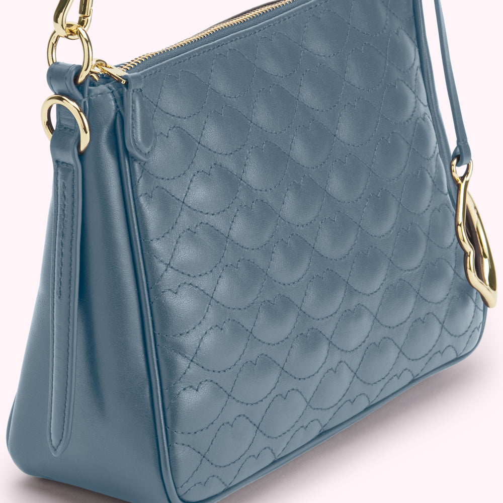 SEAL SMALL QUILTED LIP LEATHER CALLIE CROSSBODY BAG