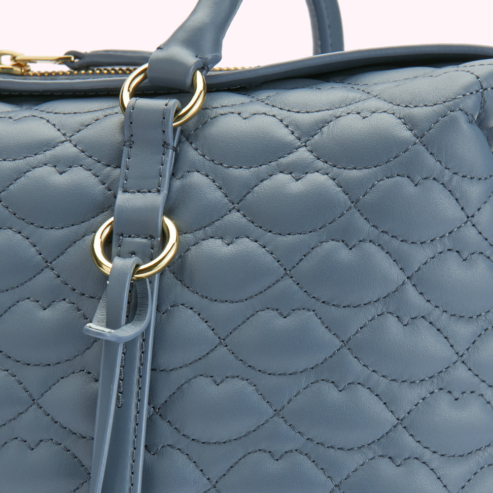 SEAL QUILTED LIP TAYLOR LEATHER HANDBAG